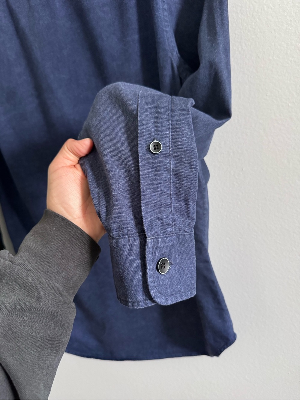 Taylor Stitch Indigo Button Down Shirt Size 40 - Picture 12 of 14